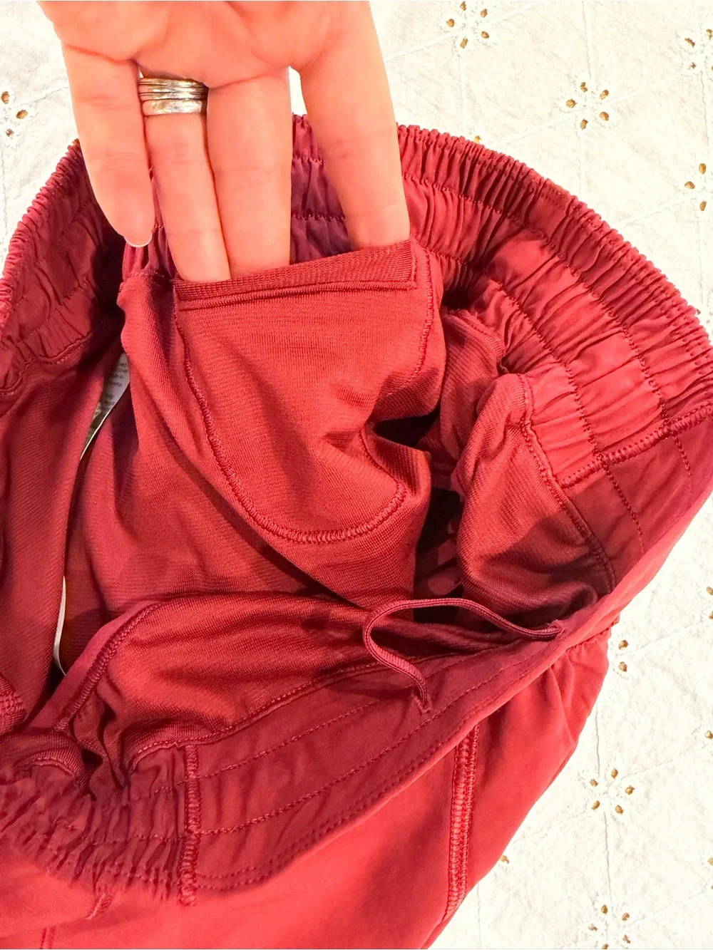 lululemon athletica Deep Red Athletic Shorts
